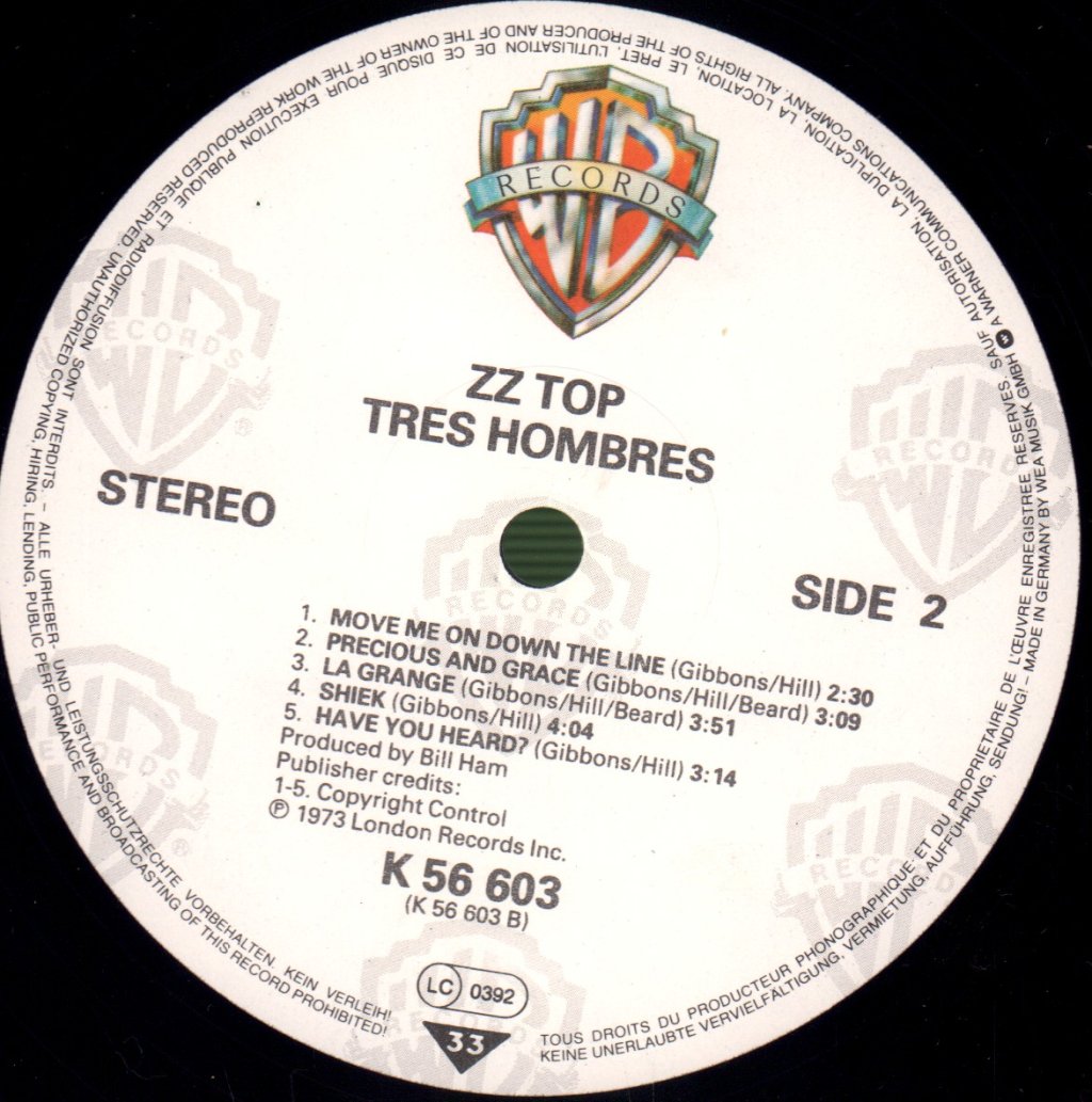 ZZ Top - Tres Hombres - Lp