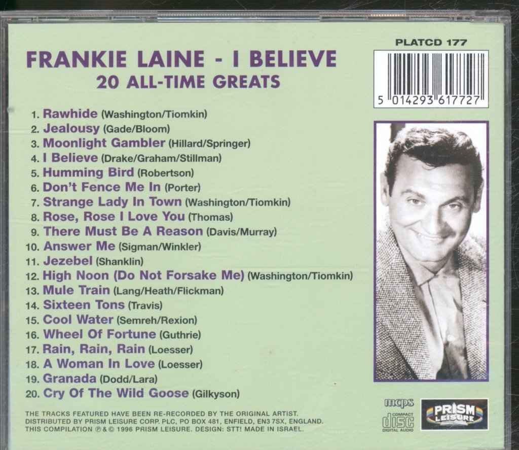 Frankie Laine - I Believe (20 All-Time Greats) - Cd