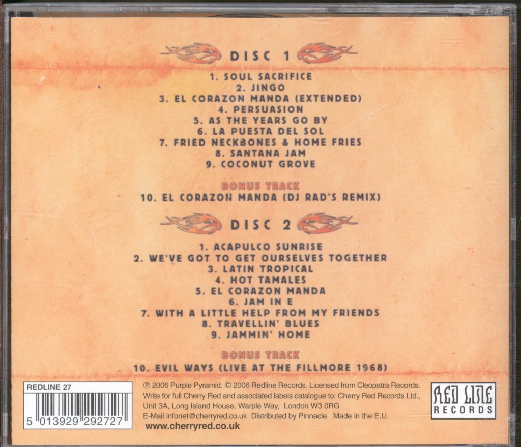 Santana - Early Years - An Anthology - Double Cd