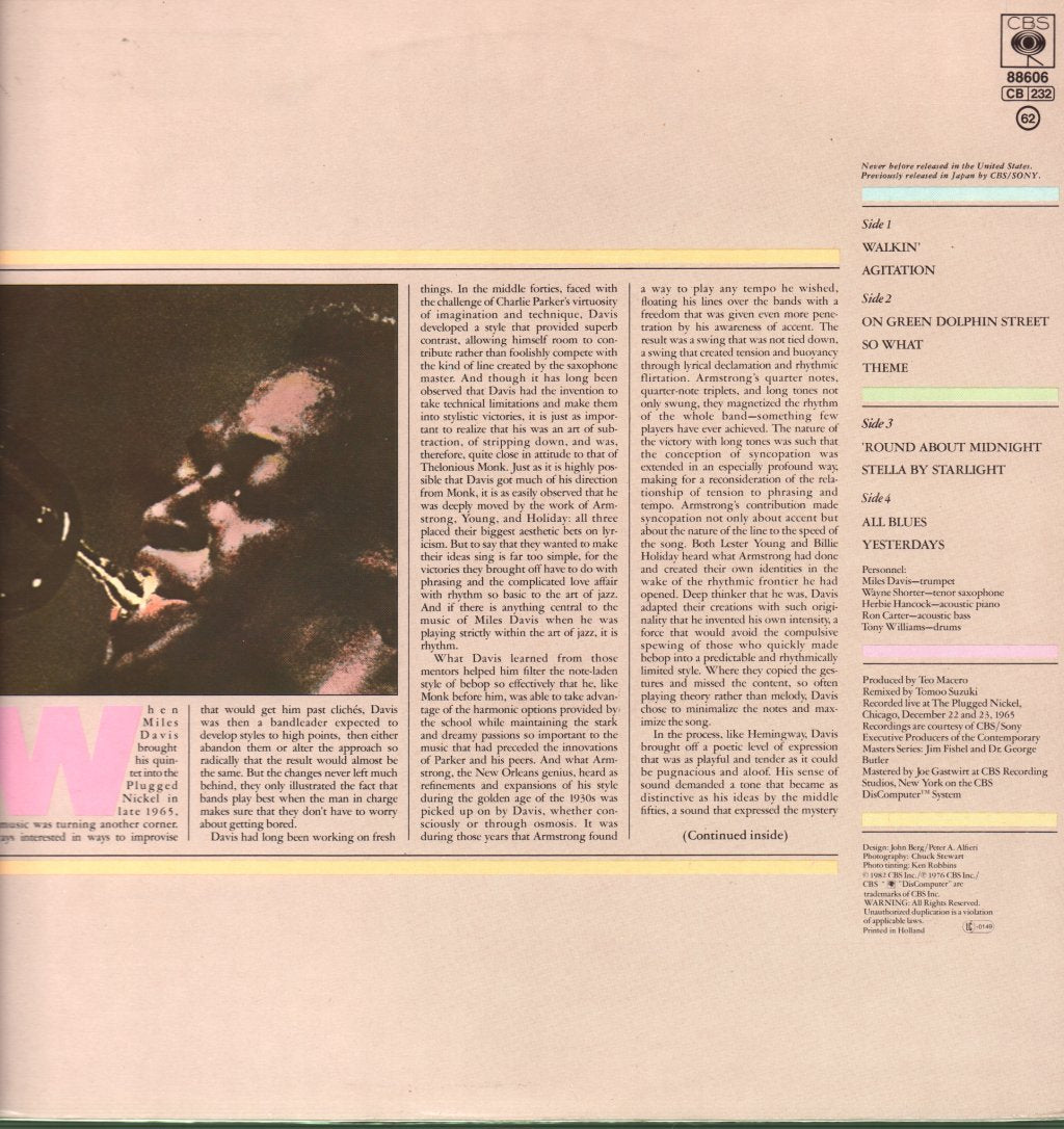 Miles Davis - Live At The Plugged Nickel - Double Lp