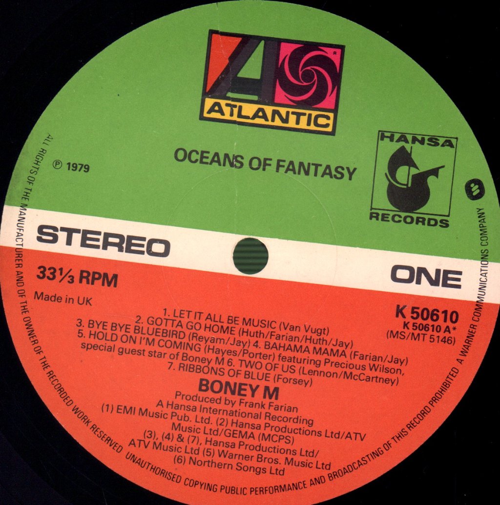 Boney M - Oceans Of Fantasy - Lp