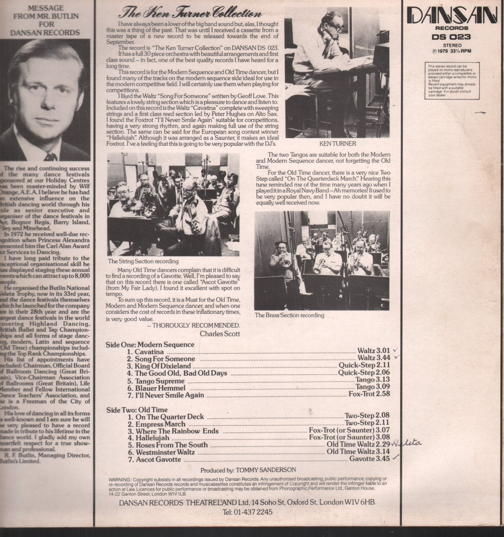 Ken Turner and his Orchestra - Ken Turner Collection - Lp