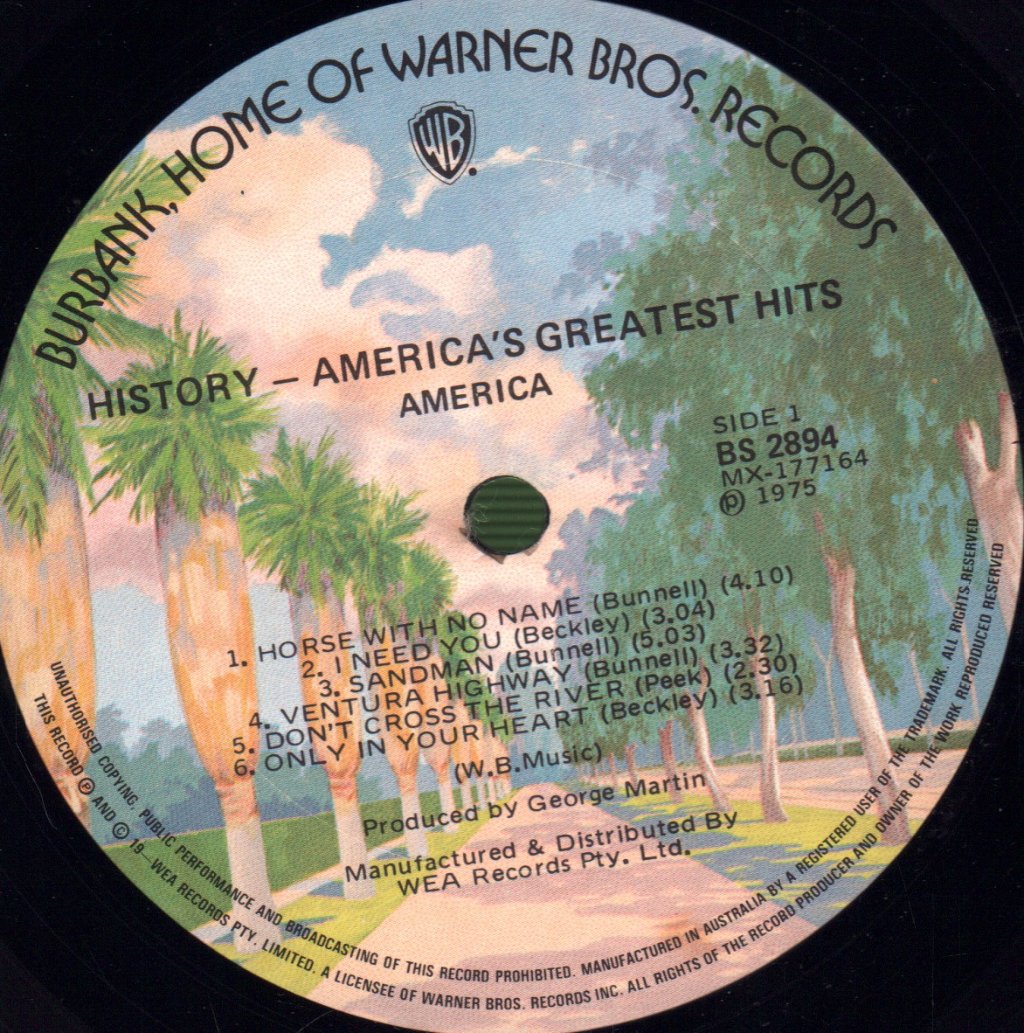 America - History (Greatest Hits) - Lp