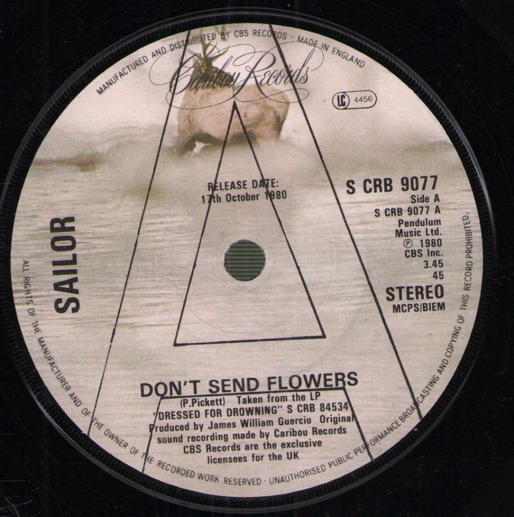 Sailor - Don't Send Flowers - 7 Inch