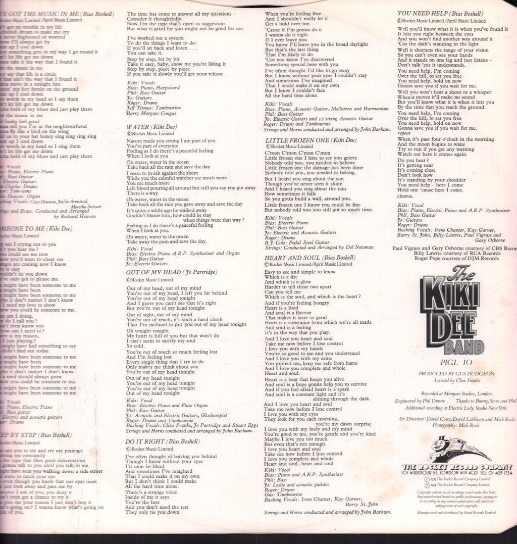 Kiki Dee Band - I've Got The Music In Me - Lp
