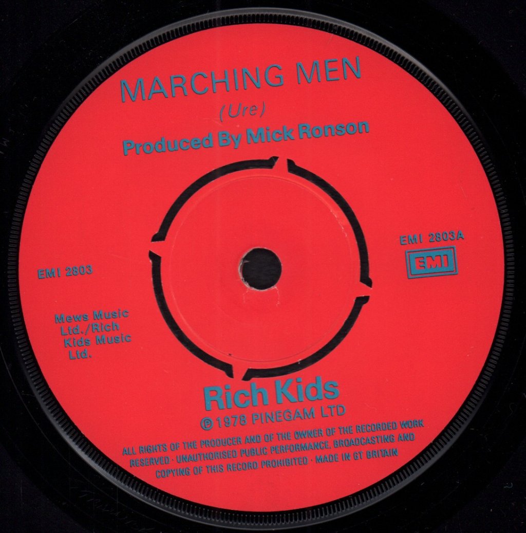 Rich Kids - Marching Men - 7 Inch