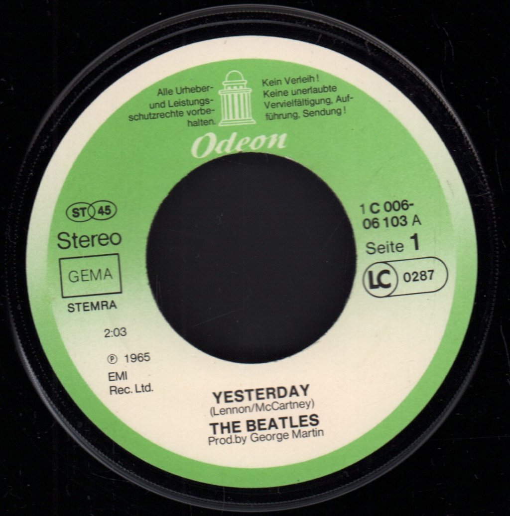 Beatles - Yesterday / I Should Have Known Better - 7 Inch