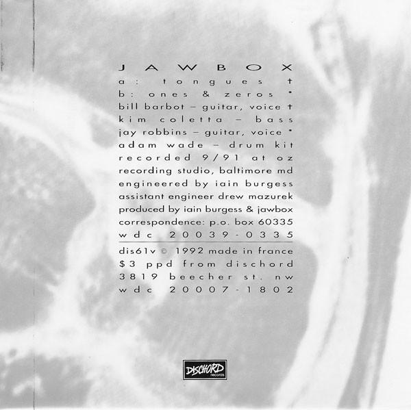 Jawbox - Tongues / Ones & Zeros - 7 Inch