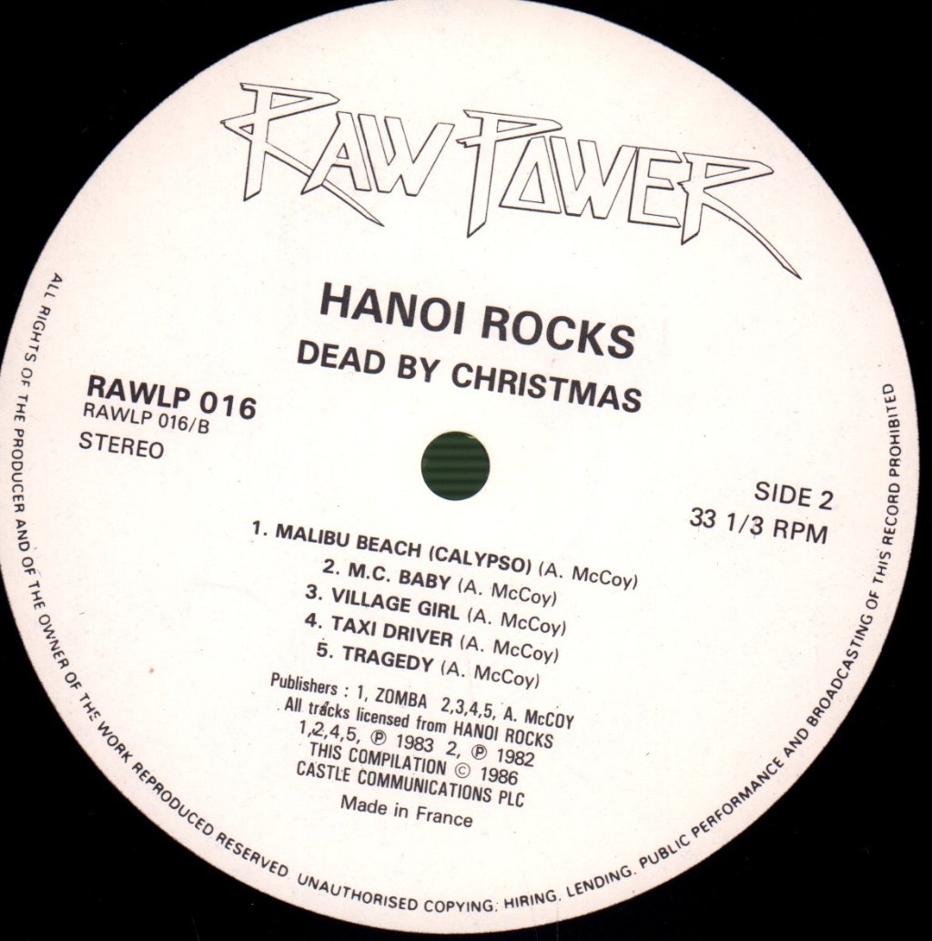 Hanoi Rocks - Dead By Christmas - Double Lp