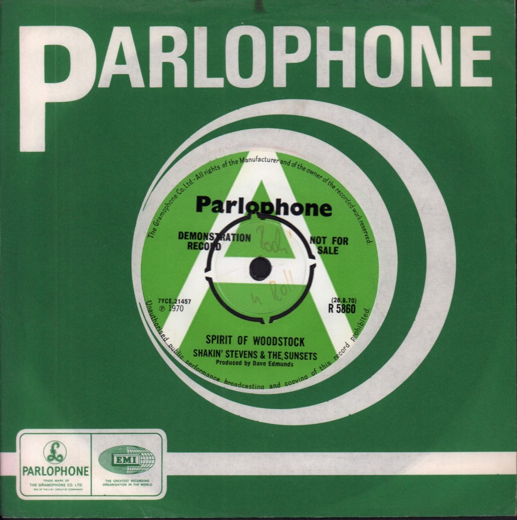 Shakin' Stevens And The Sunsets - Spirit Of Woodstock - 7 Inch