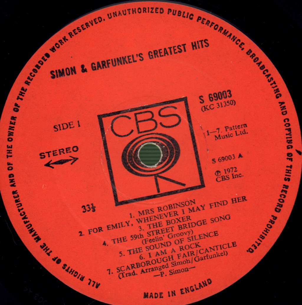 Simon And Garfunkel - Greatest Hits - Lp