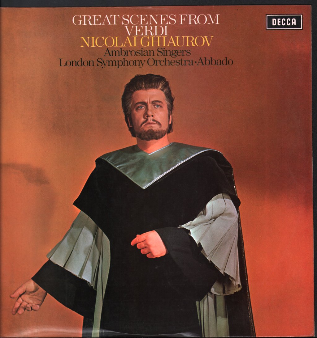 Nicolai Ghiaurov / Ambrosian Singers / London Symphony Orchestra / Claudio Abbado - Great Scenes From Verdi - Lp