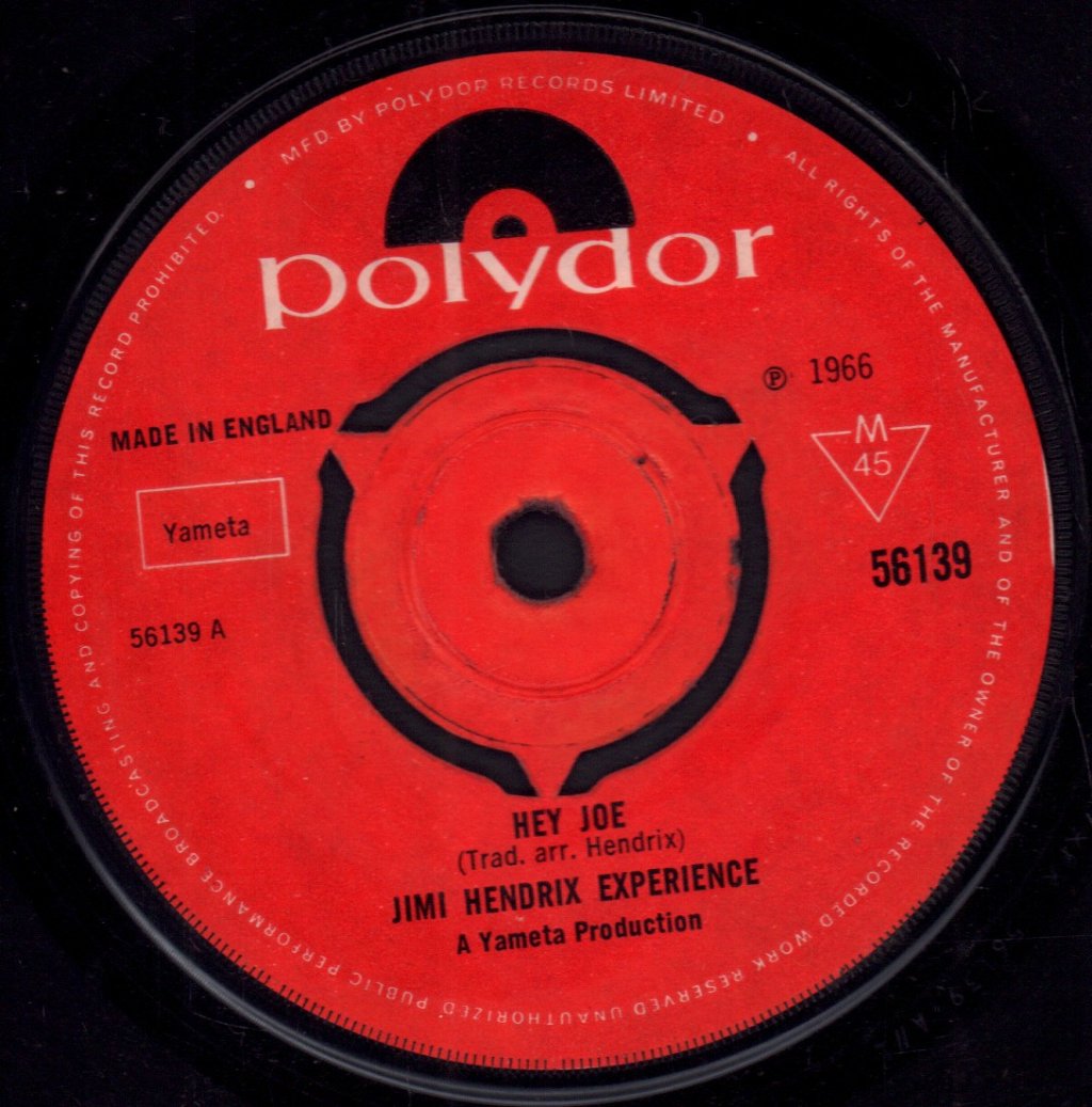 Jimi Hendrix Experience - Hey Joe - 7 Inch