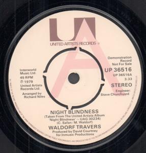 Waldorf Travers - Night Blindness - 7 Inch