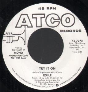 Exile (70'S Pop Group) - Try It On - 7 Inch