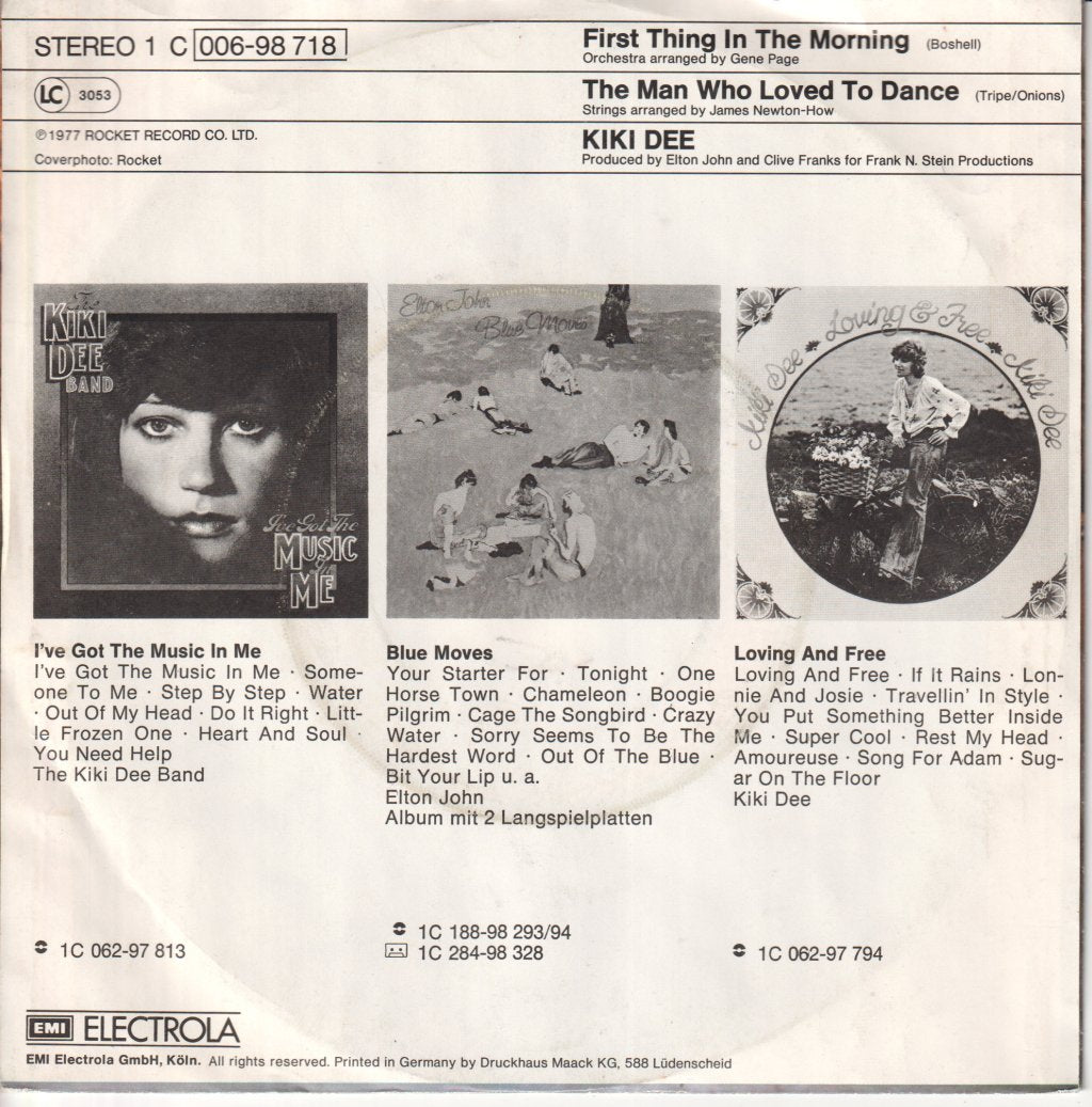 Kiki Dee - First Thing In The Morning - 7 Inch