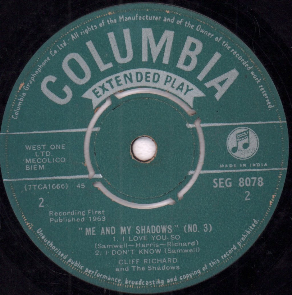 Cliff Richard And The Shadows - me and my shadows no. 3 - 7 Inch