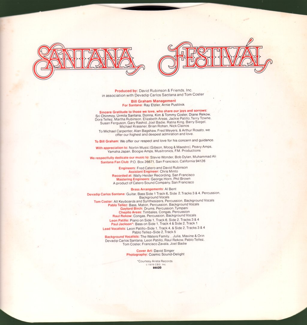 Santana - Festival - Lp