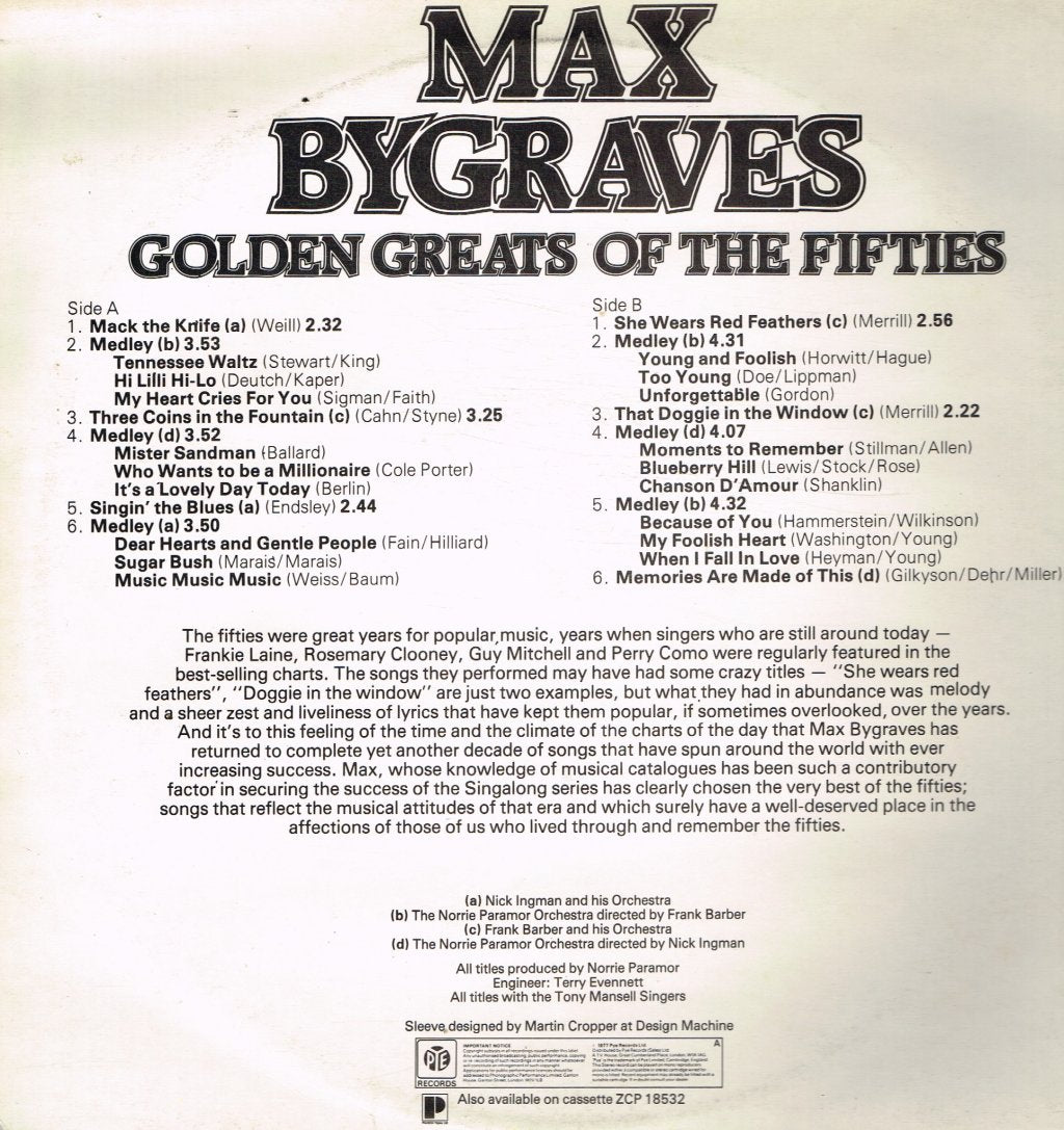 Max Bygraves - Golden Greats Of The Fifties - Lp