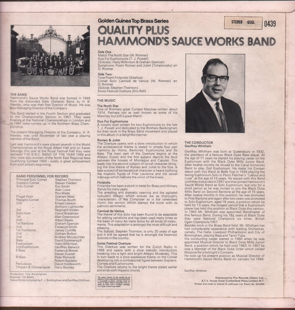 Hammonds Sauce Works Band - Quality Plus - Lp