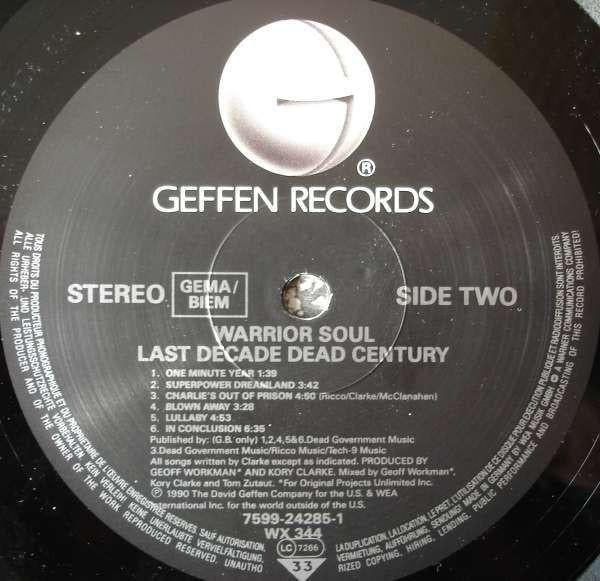 Warrior Soul - Last Decade Dead Century - Lp