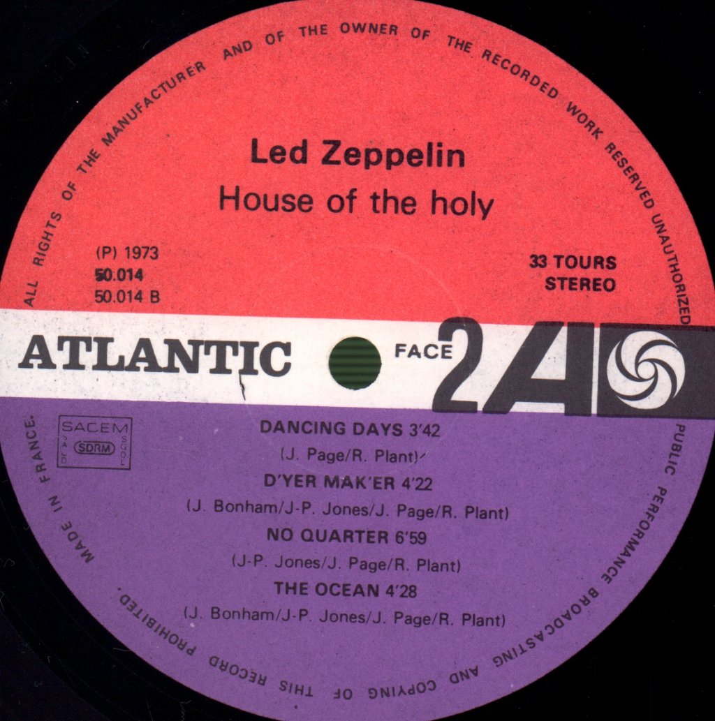 Led Zeppelin - Houses Of The Holy - Lp