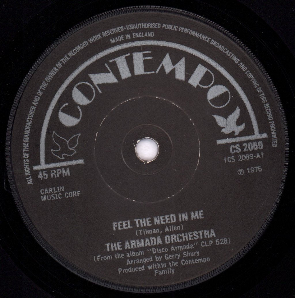 Armada Orchestra - Feel The Need In Me - 7 Inch