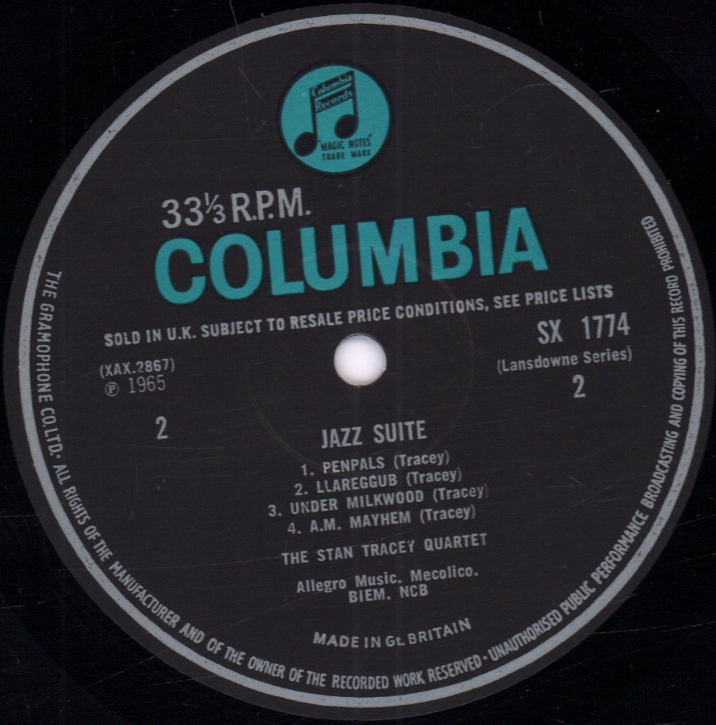 Stan Tracey Quartet - Jazz Suite (Inspired By Dylan Thomas's Under Milk Wood) - Lp
