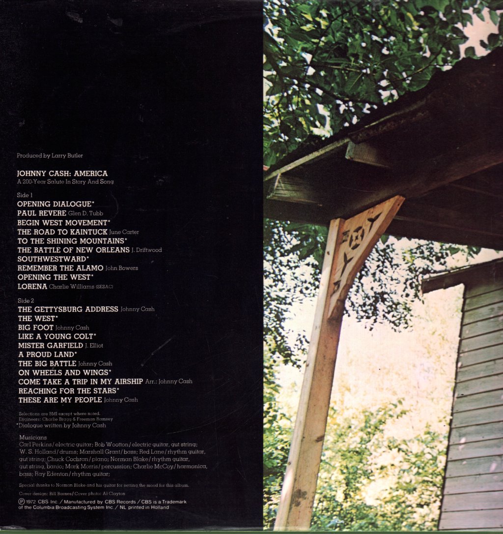 Johnny Cash - America -  A 200-Year Salute In Story And Song - Lp