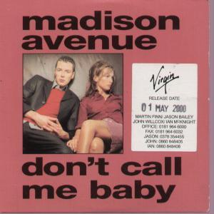 Madison Avenue - Don't Call Me Baby - Cd