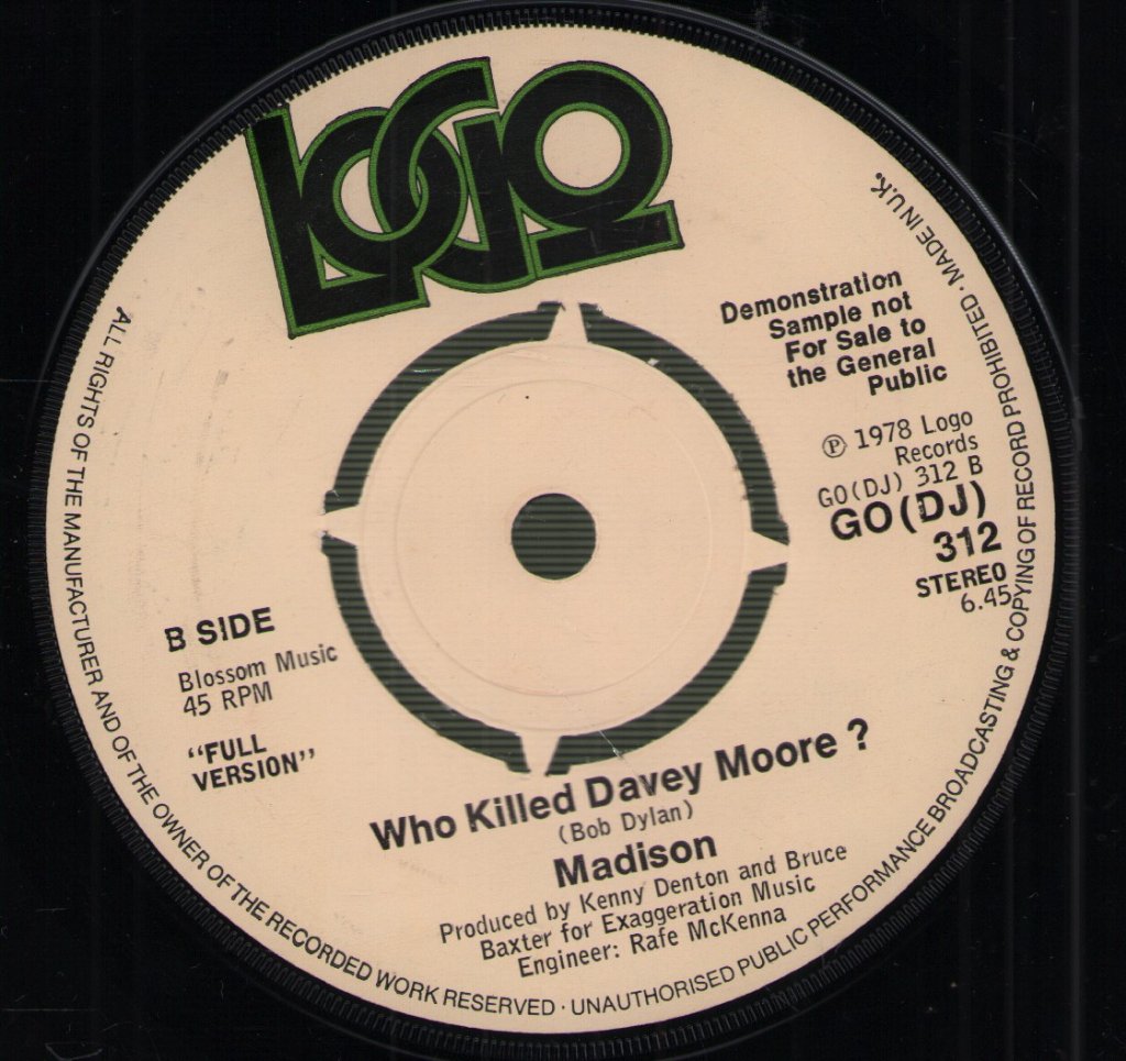 Madison (70'S Artist) - Who Killed Davey Moore - 7 Inch