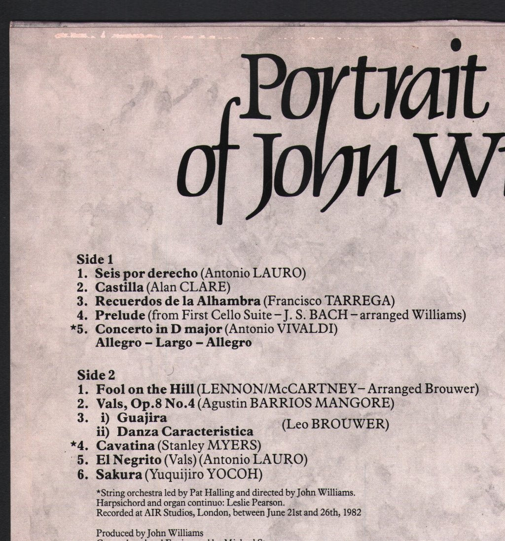 John Williams (Guitarist) - Portrait Of John Williams - Lp