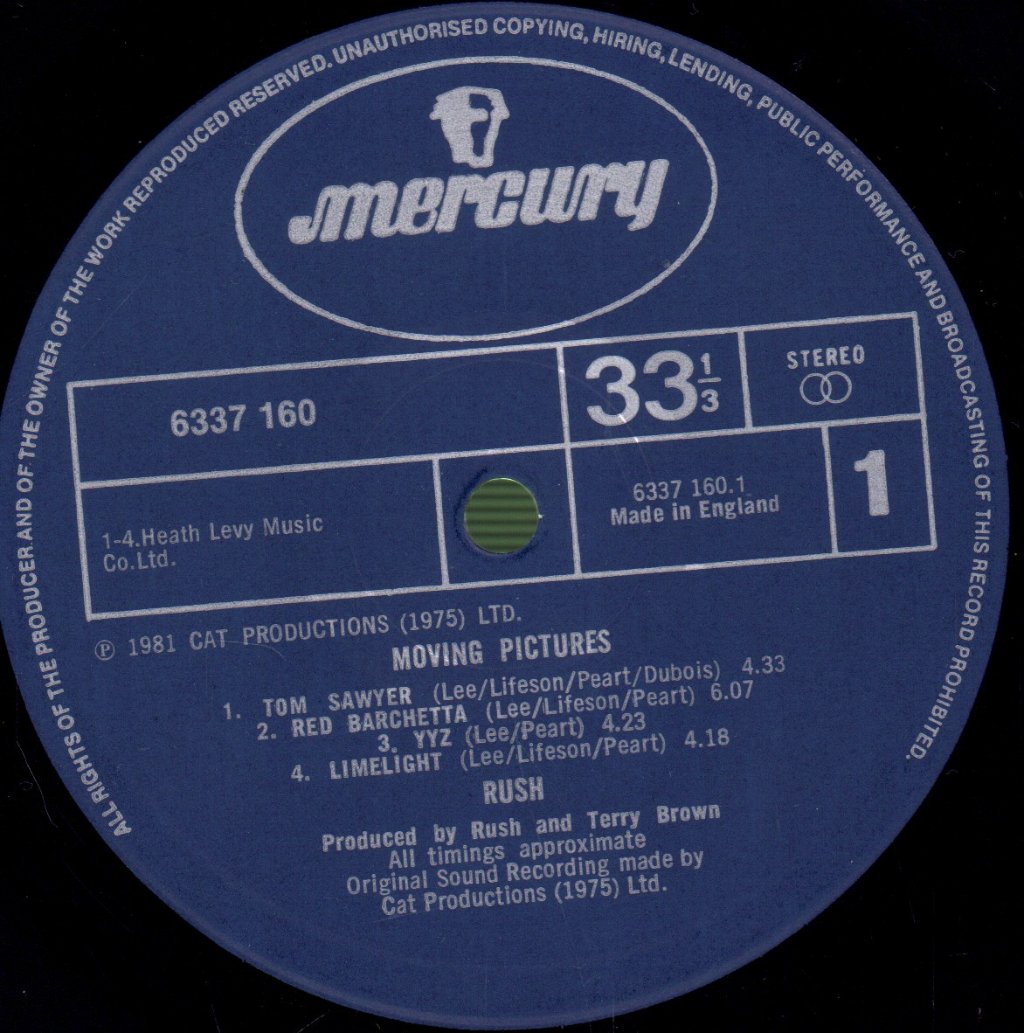 Rush - Moving Pictures - Lp