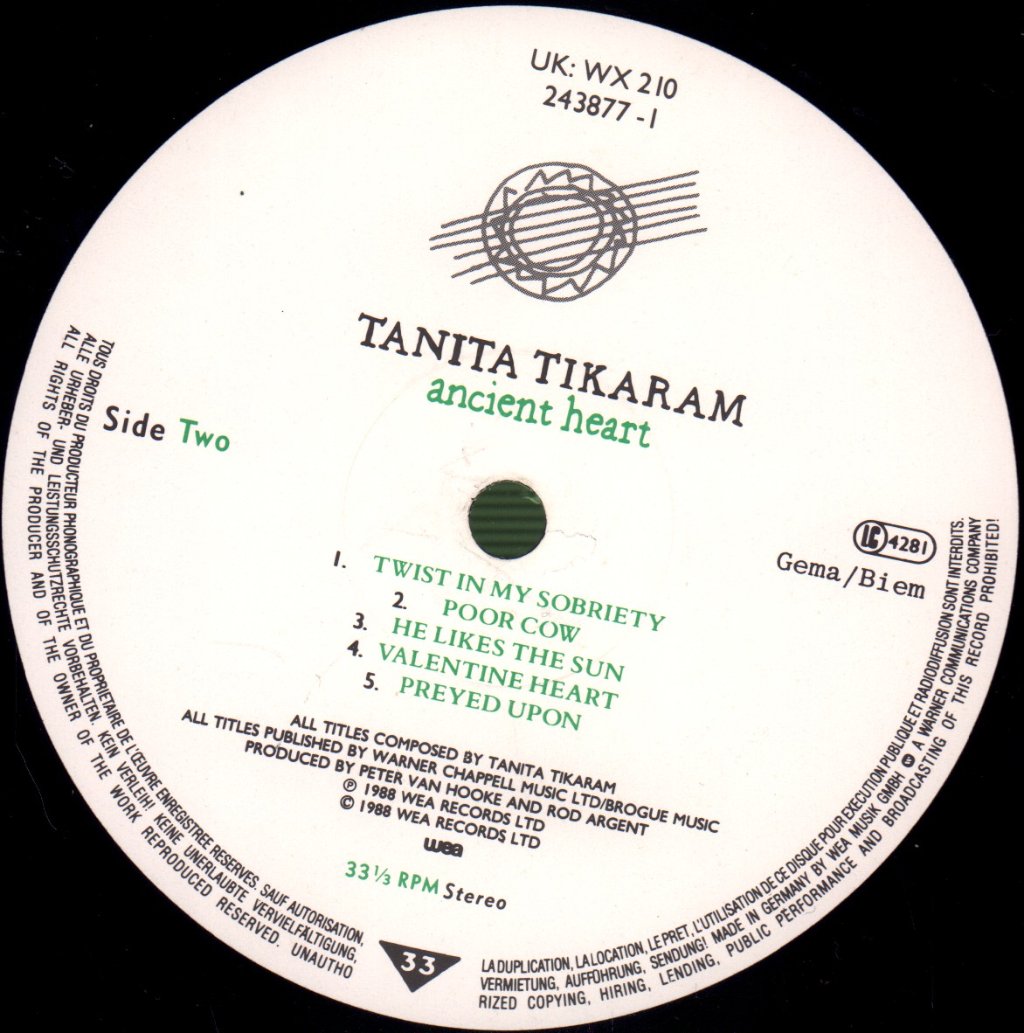Tanita Tikaram - Ancient Heart - Lp