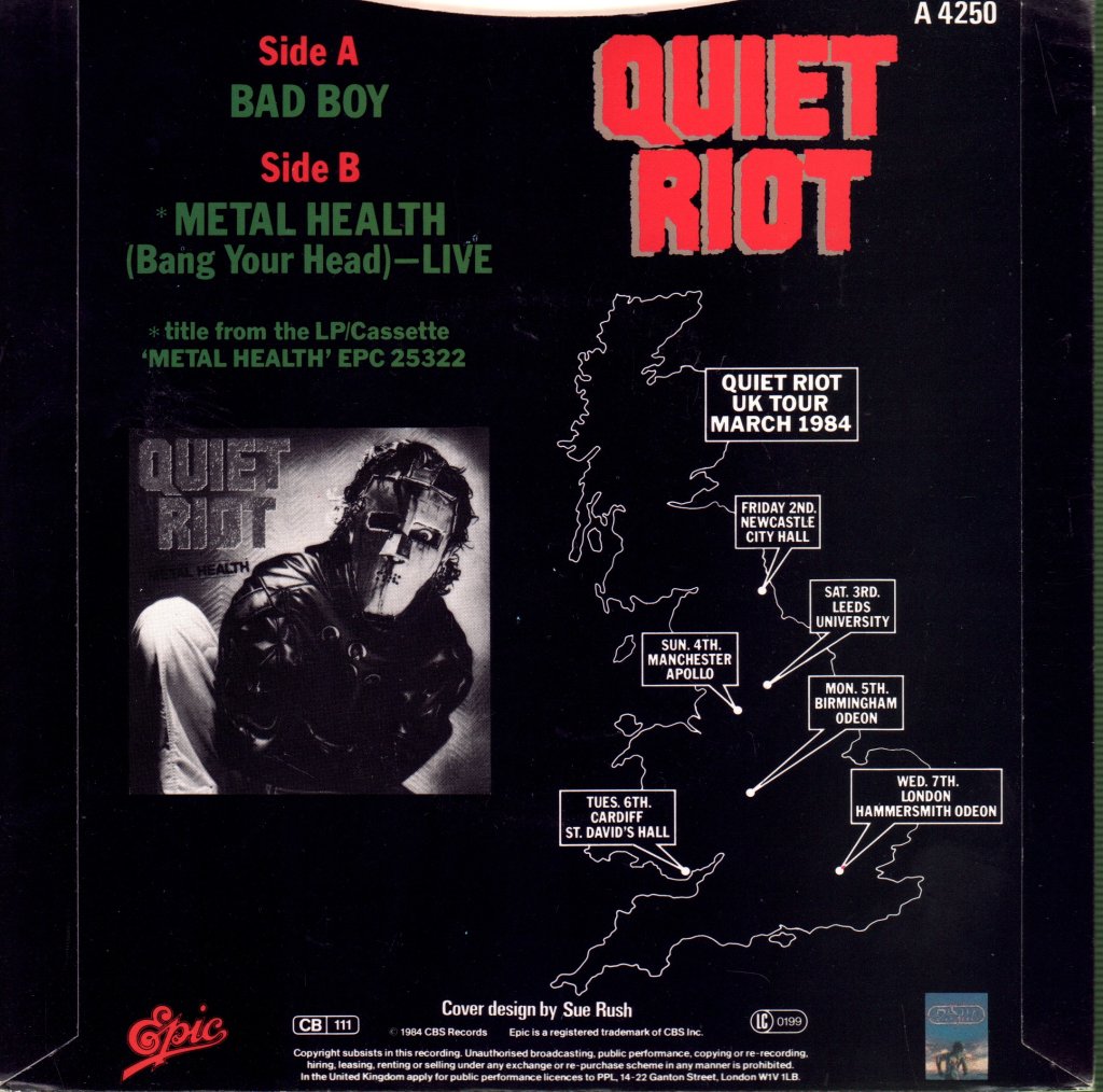 Quiet Riot - Bad Boy - 7 Inch