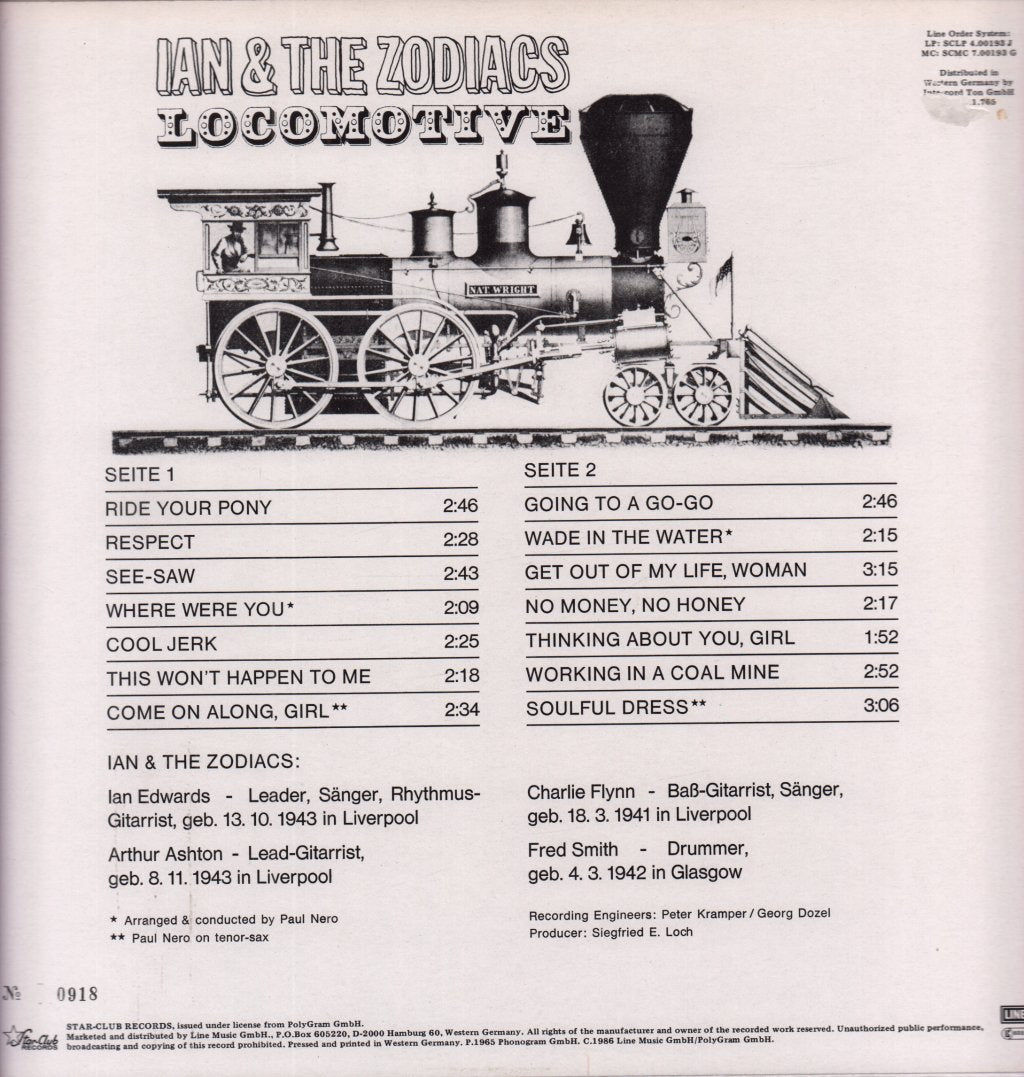 Ian & The Zodiacs - Locomotive - Lp