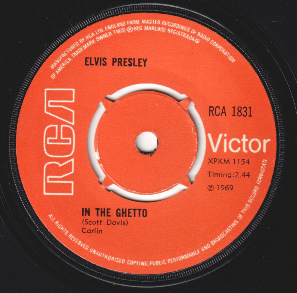 Elvis Presley - In The Ghetto - 7 Inch