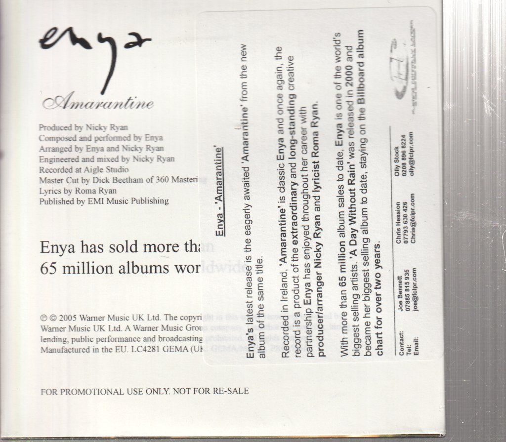 Enya - Amarantine - Cdr