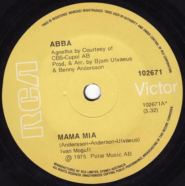 ABBA - Mama Mia - 7 Inch