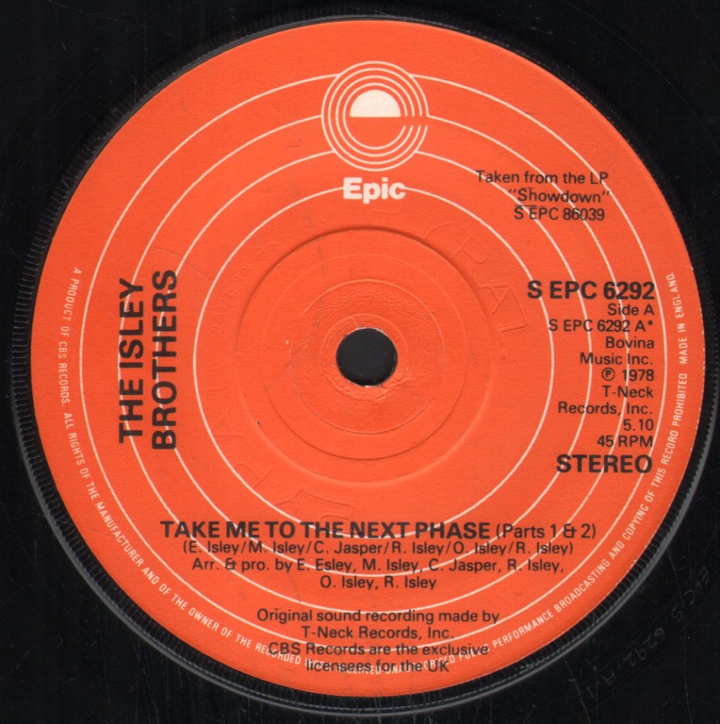 Isley Brothers - Take Me To The Next Phase - 7 Inch
