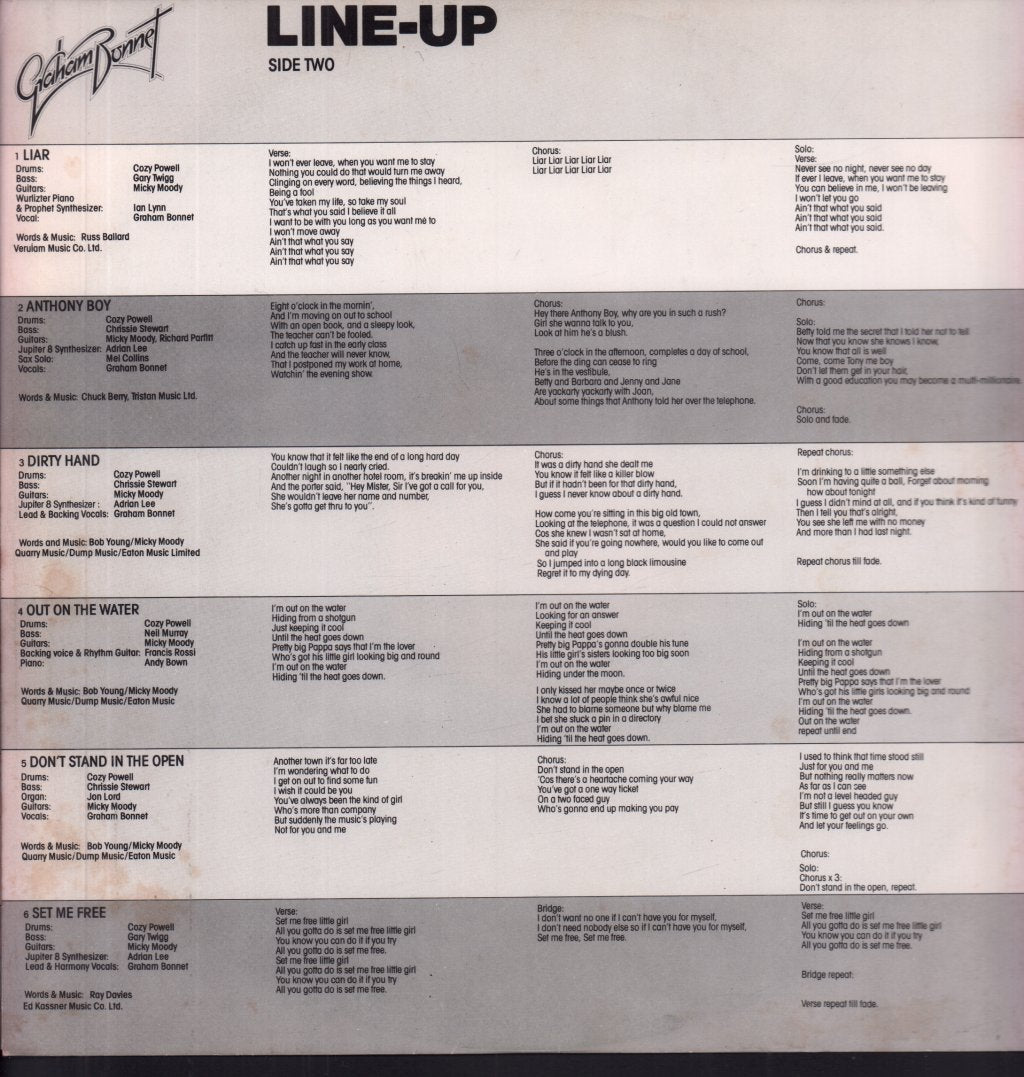 Graham Bonnet - Line-Up - Lp
