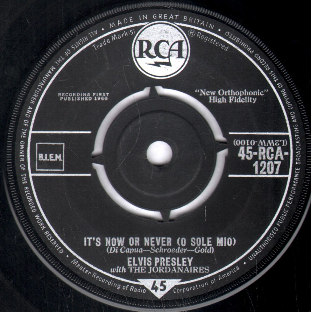 Elvis Presley - It's Now Or Never - 7 Inch