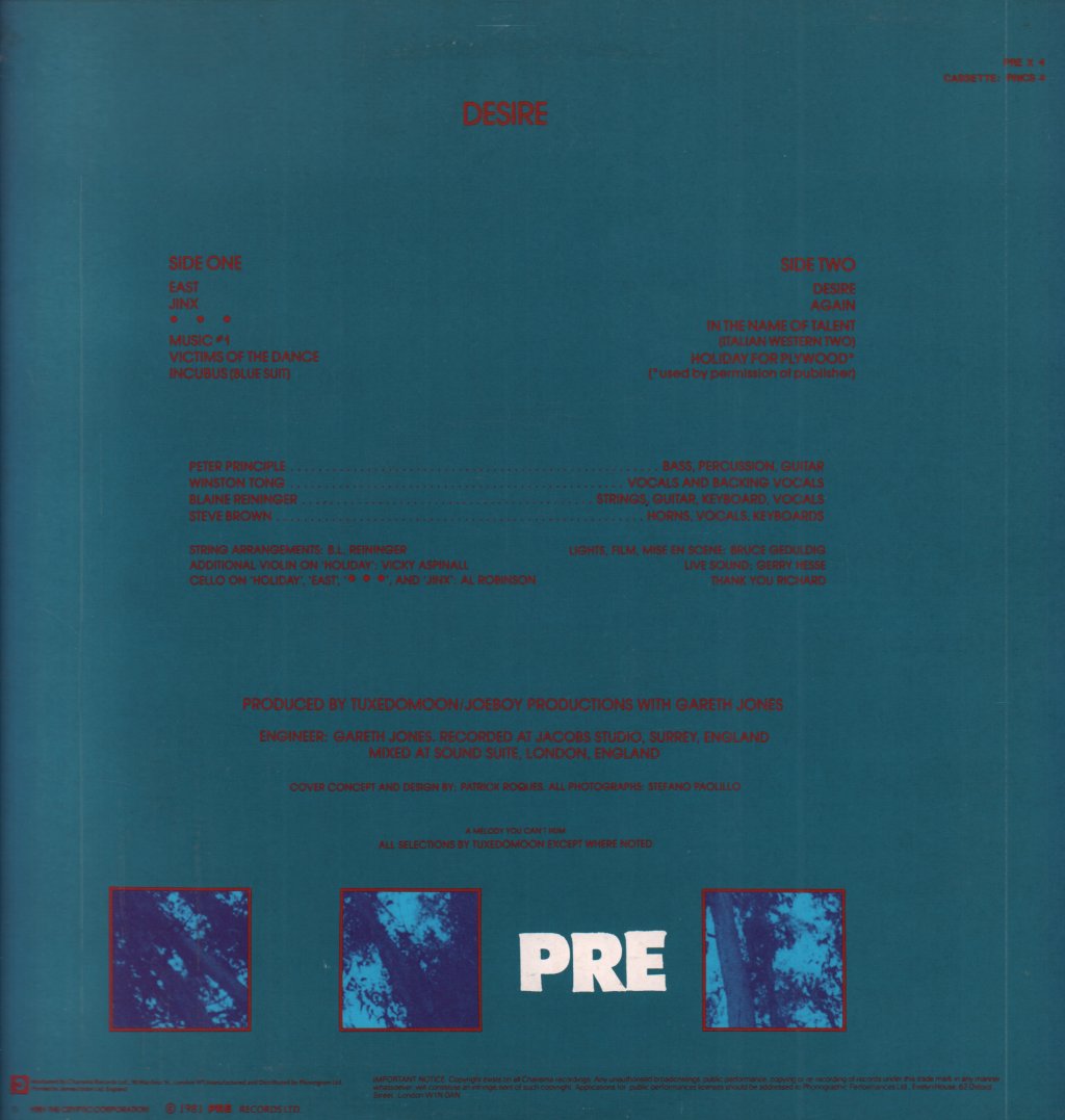 Tuxedomoon - Desire - Lp