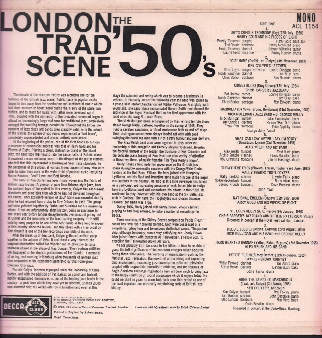 Various Artists - London Trad Scene The '50's - Lp