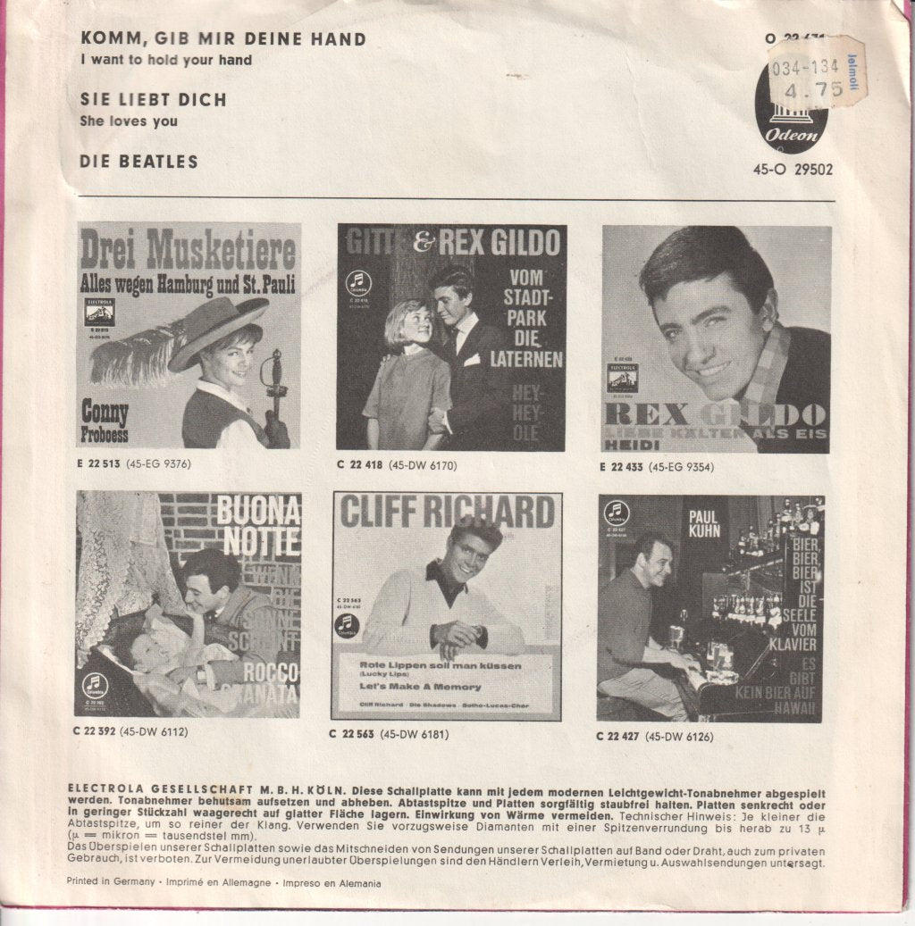 Beatles - Komm, Gib Mir Deine Hand - 7 Inch