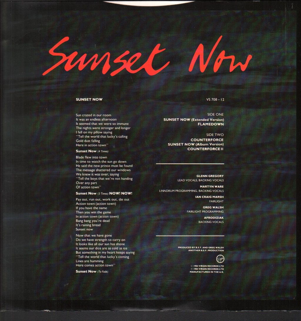 Heaven 17 - Sunset Now - 12 Inch
