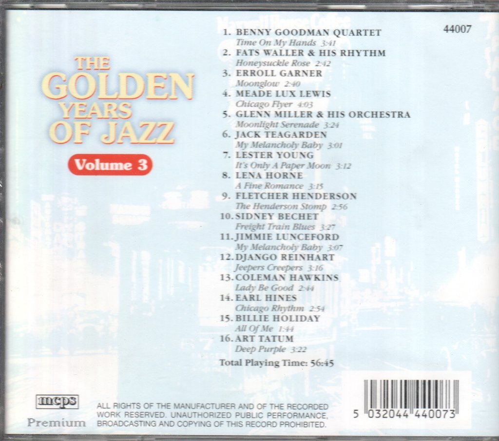 Various Artists - Golden Years Of Jazz Volume 3 - Cd