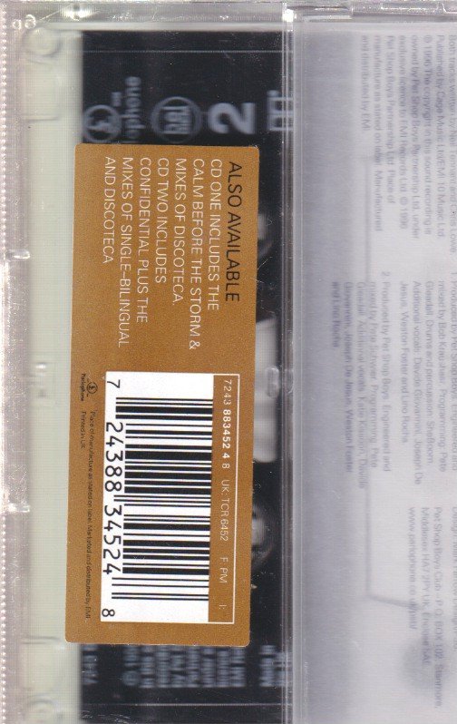 Pet Shop Boys - Single-Bilingual - Cassette