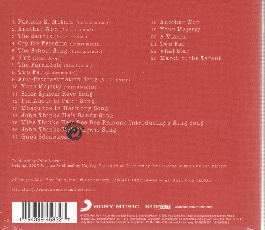Dream Theater - Majesty Demos (1985-1986) - Cd