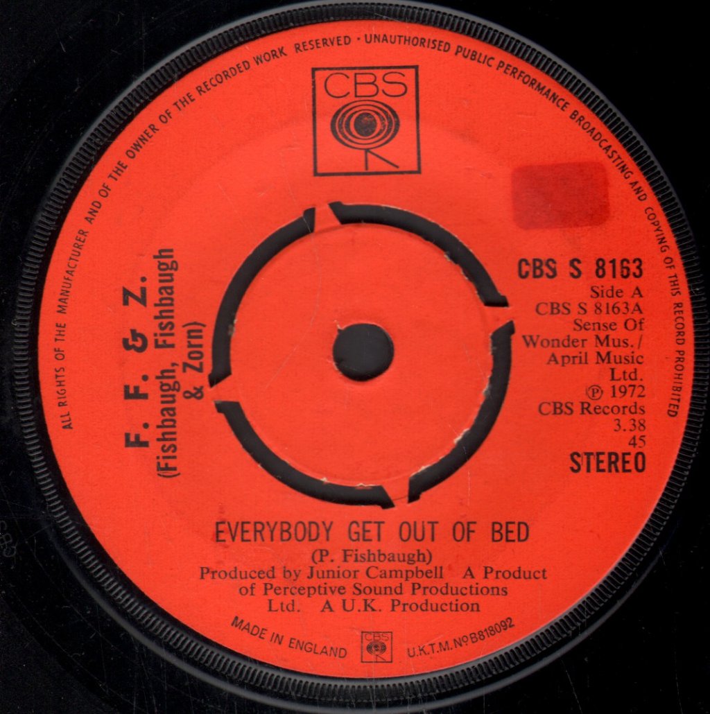 F.F.& Z. - Everybody Get Out Of Bed - 7 Inch